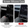 4PCS Center Console Wireless Charger Mat Silicone For 2025 Tesla New Model Y Juniper Cup Holder Ert, Screen Edge Protector Frame, Rear View Mirror