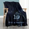 Messi 450 Customize Your Name Blanket Throw Personalized Blanket Warmthful Decor Great for Office Couch Picnics Bedding All-Season Use