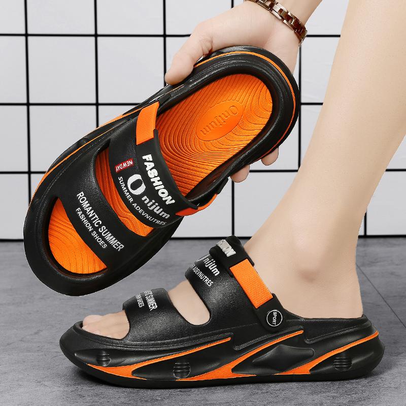 Sandales pour hommes Pantoufles d'extérieur Plage Diapositives confortables Sabots doux épais Chaussures décontractées pour hommes Chaussures d'eau Sandales de plage pour hommes femmes