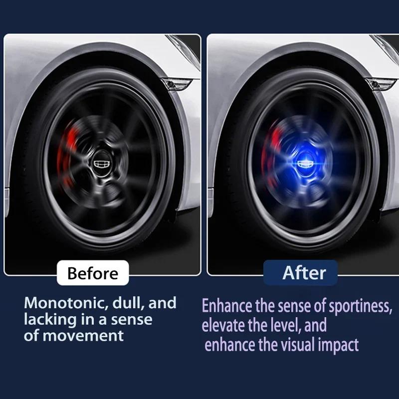 4PC/Set 57mm floating wheel hub cover suitable for Tesla Model 3/S/X, magnetic levitation center cover wheel hub logo
