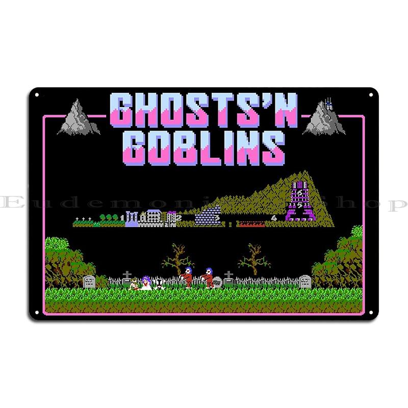 Goblins N  Ghosts Metal Plaque Poster Wall Plaque Design Wall Mural Pub Garage Ghoulies Tin Sign Posters 20x30cm