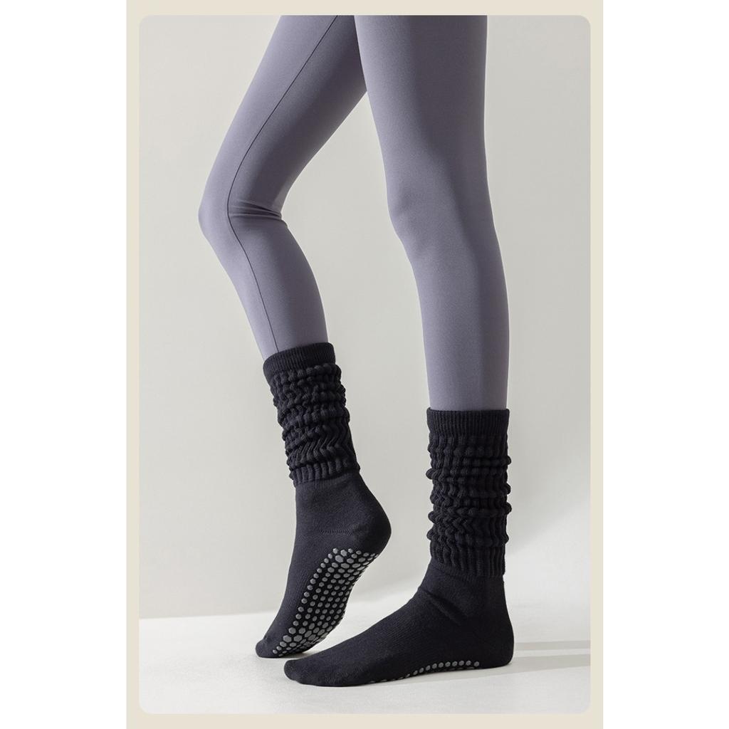 5-1 Perechi de Șosete Profesionale Anti-Alunecare pentru Yoga cu Ciorapi Extinși și Îngroșați Absorbți de Transpirație pentru Fitness, Pilates și Activități în Aer Liber