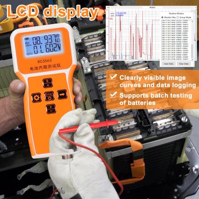 RC3563 200 Ohm 100V Ręczny przenośny akumulatorowy tester napięcia rezystancji wewnętrznej 3-cyfrowy wyświetlacz