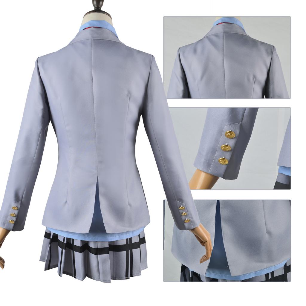 Anime Your Lie in April Miyazono Kaori Cosplay Costumes Arima Kousei Synthetic Wigs Pants Coat Jacket Skirt School Uniform Girls