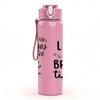 1PC Coffee Life Quote 750ml Color Plastic Sports Water Bottle Leakproof Flip Straw Lid Suitable for Sports Office Home Use