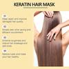 Keratin Hair Mask, Nourishing Keratin Repair Gentle Hair Care Shiny Hair Mask