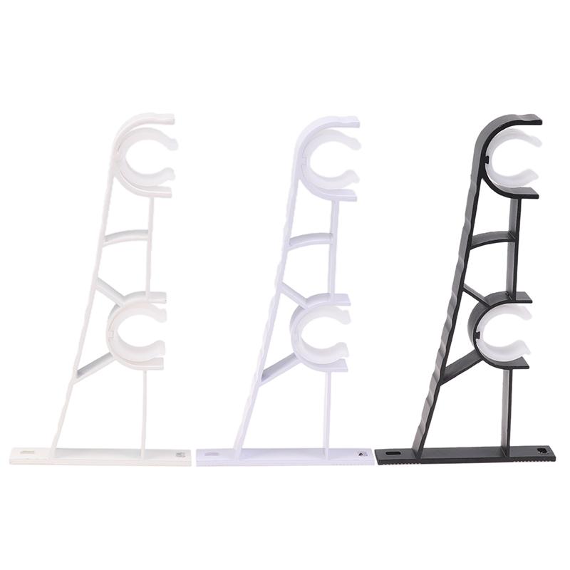 1Pc Aluminum Alloy Curtain Rod Window Hardware Double Curtain Rod Brackets Wall Curtain Rod Retainers Bracket Curtain Rod Hooks