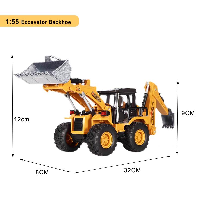 Technische Druckgussspielzeuge für Jungen Legierung+Kunststoff Traktor Bagger Laderkran Planierraupe Kinder LKW Kinder Fahrzeugmodell Geschenk