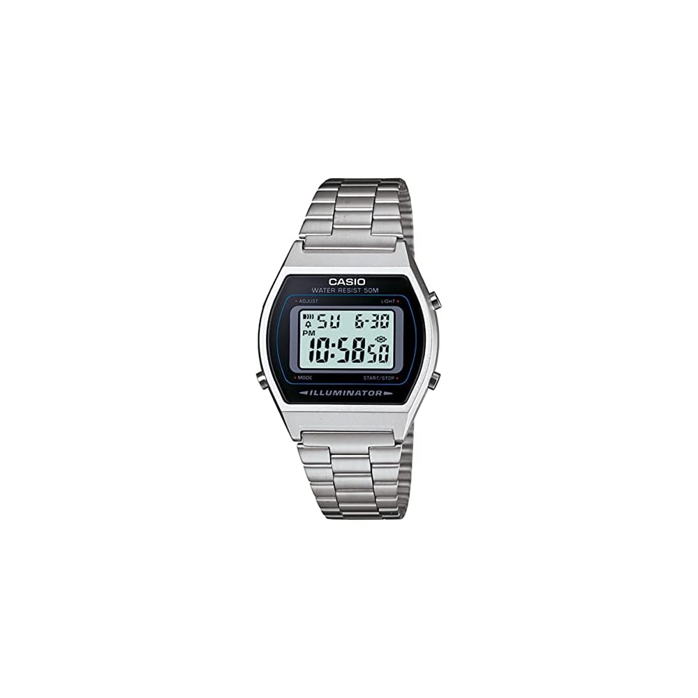 Casio B640WD-1AVDF Цифровые наручные часы Ремешок из нержавеющей стали Водонепроницаемые Классический дизайн