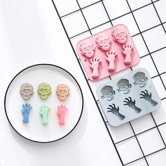 Tök Szilikon Sütőforma 3D Tortaformák Halloween Téma Muffin Sütőforma Forró Csokoládé Forma Szappan Gyertya Készítő Forma