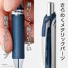 Pentel Ballpoint Pen Gel Ink Gel Knock Type 0.5mm Silver Shaft BLN75Z-CA Blue Black 10