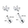 1Pc Titanium Ear Cartilage Stud Earrings for Women Internal Thread Zircon Flower Ear Lobe Tragus Helix Lip Rings Jewelry 16G