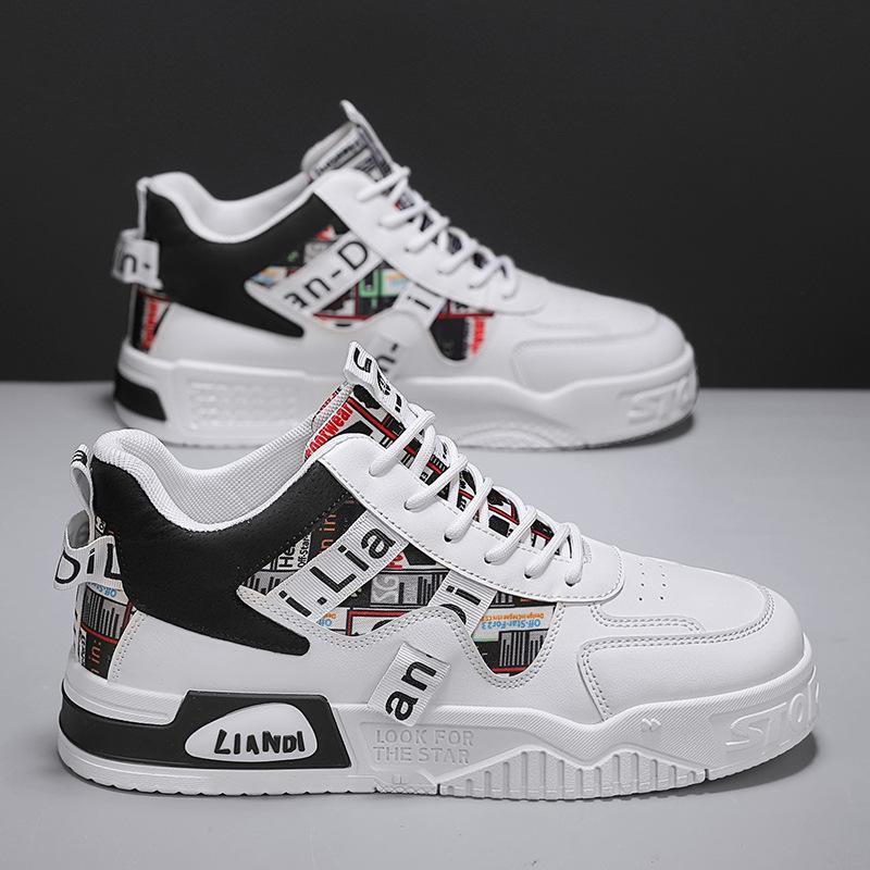 

2025 autumn new high-top men s board shoes sports youth versatile men s shoes Korean version fashion trend casual shoes 39