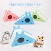 Montiertes Holz-Hamster-Rutschenspielzeug Buntes Hamsterhaus Käfigzubehör für Meerschweinchen Goldhamster Kleine Haustiere XCWJ111