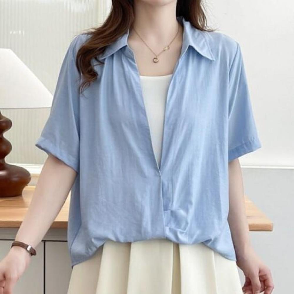 Navava Casual Two In One Collar ShorT Sleeve T shirT nT2812
