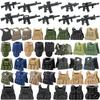 Military Building Blocks US Solider Figure M4 Gun Vest Special Force Tactical Bulletproof  Armour Weapon Accessories Bricks Toys