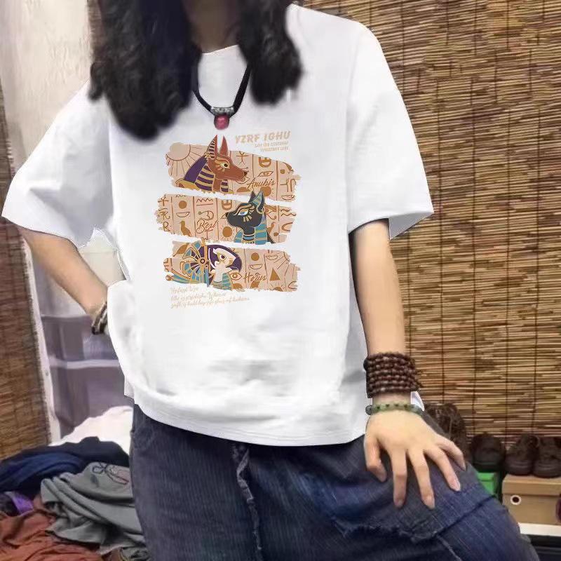 

Dark Blue Plus Size Women s Short Sleeve Loose T-Shirt - Trendy Summer Mid-Length Top M 95-110 lbs