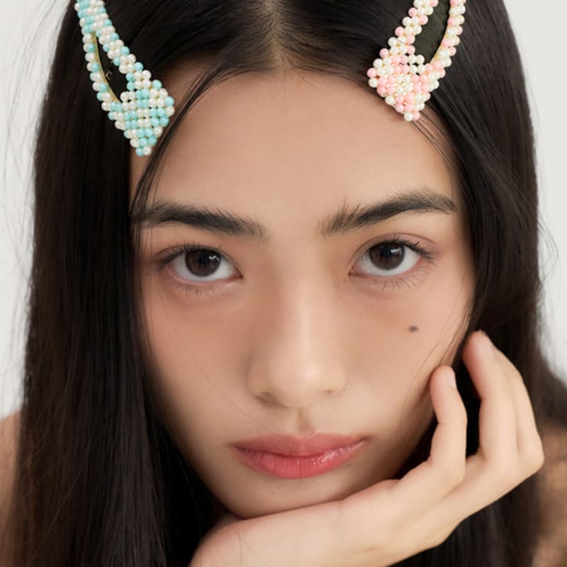 

FANTASTIC PLANET pastel pearl hair pin (3colors) GREEN