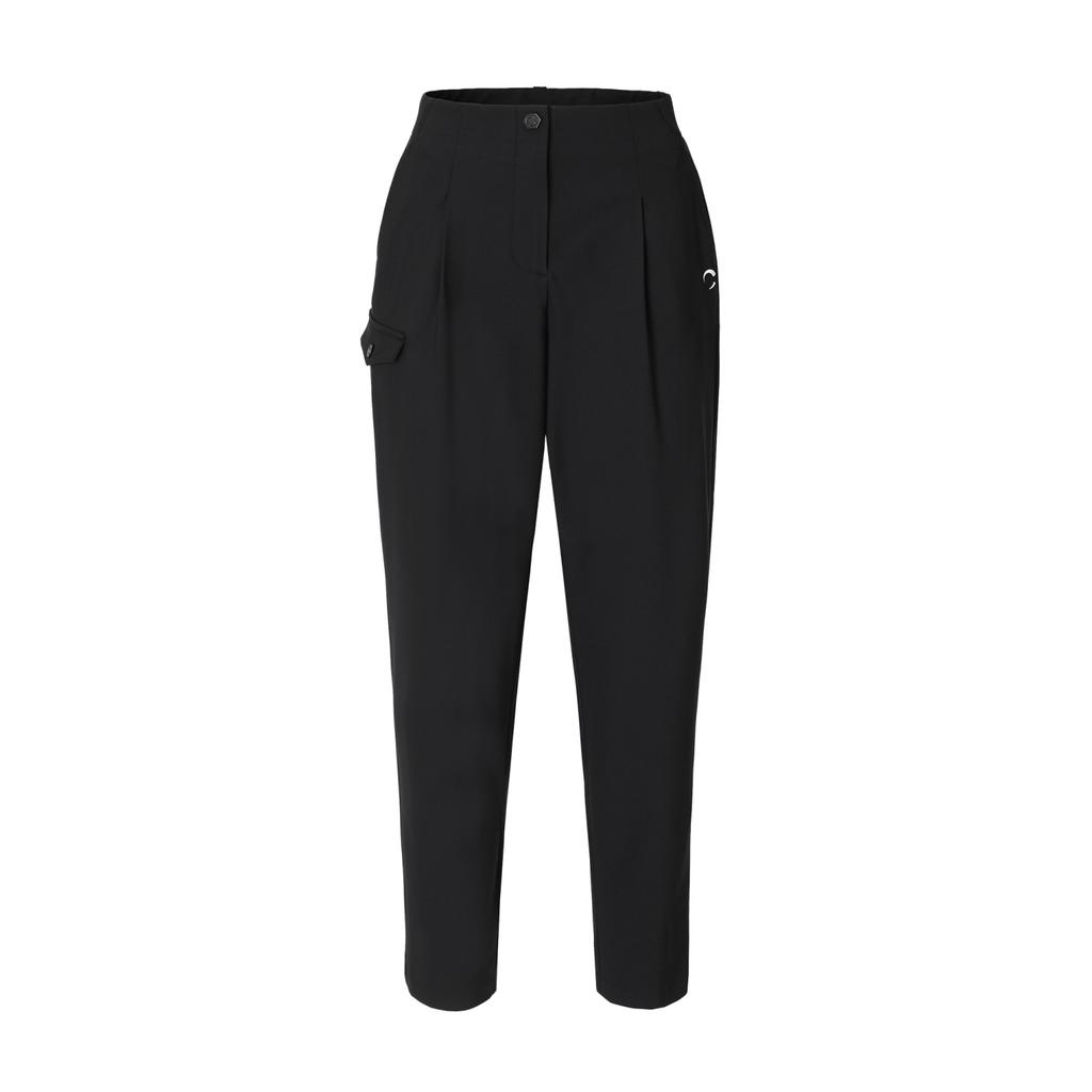 CHALLENGER Women'S Single-Pleat Tapered Pants Black
