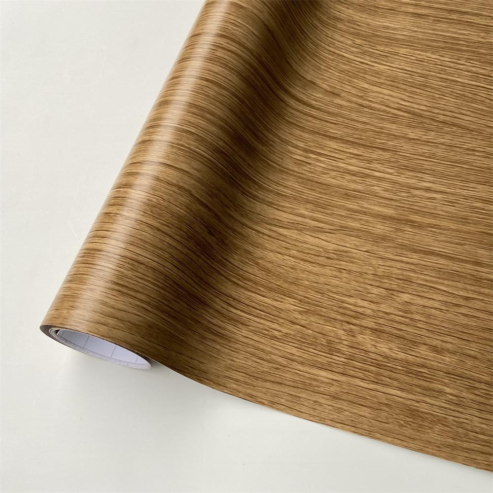 PVC Självhäftande Trä Vinylfolie Bilklistermärke Interiör Möbler Bubbelfri Trämönstrad Dekorativ Film Skåp