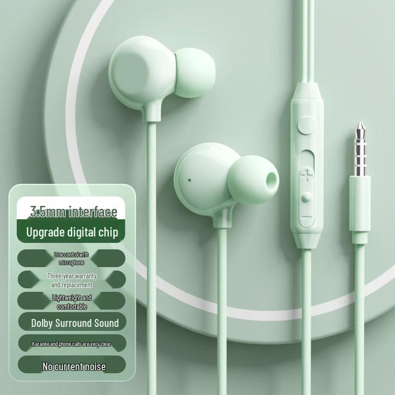 Genuine Wired Sleep Earphones with In-Ear High-Quality Sound, Noise Reduction, K-Singing, and Type-C Mobile Compatibility.