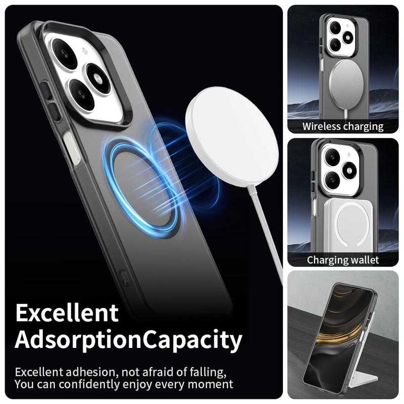 Magnetic Adsorption Wireless Charge Cover For Infinix Smart 8 Transparent Case For Infinix Smart 8 Case For Infinix Smart 8 Case