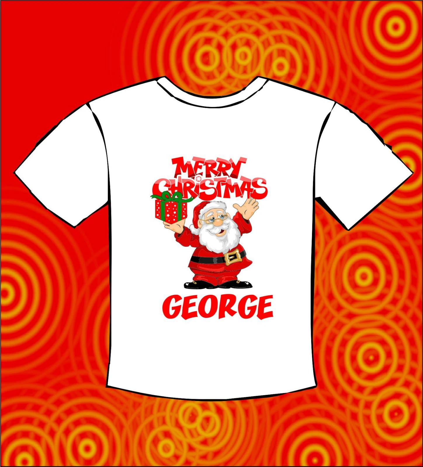 PERSONALISED MERRY CHRISTMAS from Santa for Baby T Shirt - Gift Keepsake 4XL