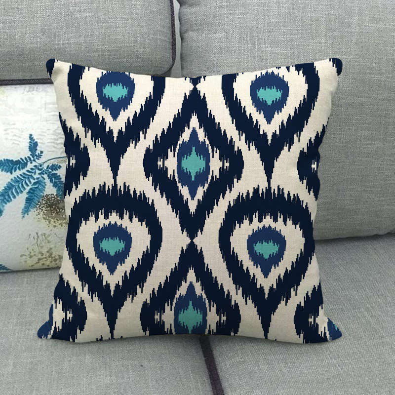 Simple Pattern Series Digital Printing Short Plush Pillow Covers Decorative For Car Sofa Office Cushion Cover Home Goods