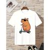 European sizes Boys' Fashion T-Shirt Short Sleeve | Casual Crew Neck, Medium Stretch Fabric, Spring/Summer Season, Drawing Pattern