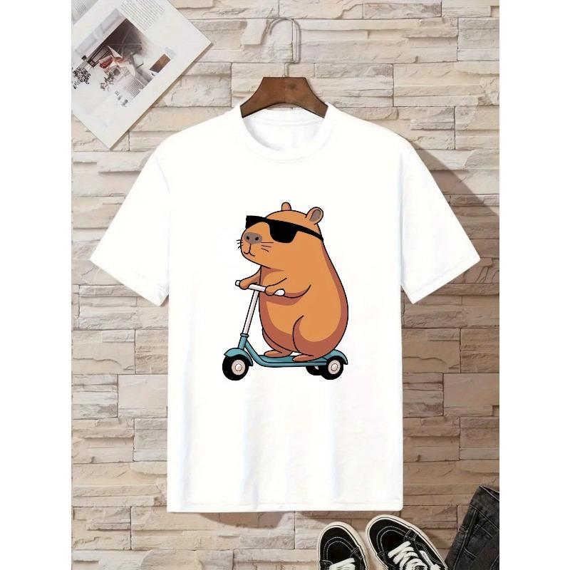 European sizes Boys' Fashion T-Shirt Short Sleeve | Casual Crew Neck, Medium Stretch Fabric, Spring/Summer Season, Drawing Pattern
