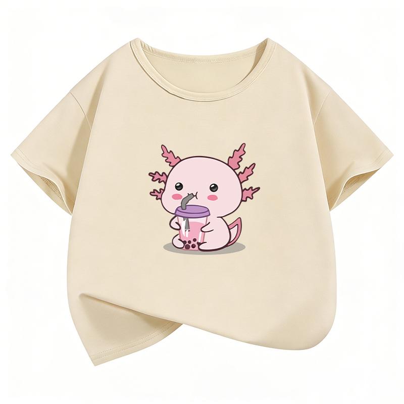 Summer Spring Soft Tee Kawaii Animal T Shirts Funny Manga Kids Childrens Tshirt Boys Girls Casual Top Tee