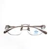 Glasses Ultra-Light Metal Titanium Glasses Men, Myopia Frame Glasses Frame, Trimmed Borderless Flat Glasses Women