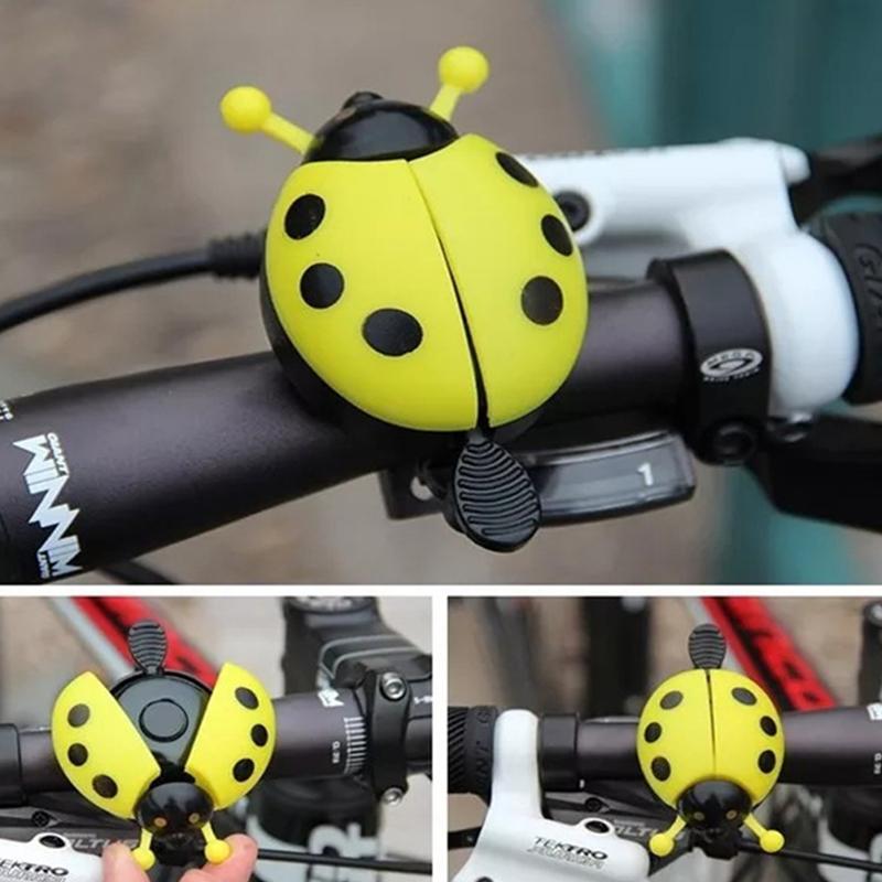 Mini Lovely Beetle Cartoon Ladybug Ring Bicycle Alloy Bell For Ride Horn Alarm