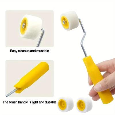 Μίνι Ρολά Καλύμματος Πλαστικά Μαλλί Εργονομικός Σχεδιασμός Βουρτσόρολο Μαλλί Επιδιόρθωση Άκρες Άκρες Ανθεκτικά Μικρά Πινέλα Ζωγραφικής DIY