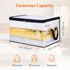 Clear Clothes Storage Bags 60L Plastic Blanket Storage Bags Vinyl Foldable Moving Bags With Zipper Closet Organizers