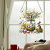 Easter Diamond Art Hanging Pendant Acrylic Diamond Painting Home Decor Rhinestone Diamond Art Window Pendants for Window Decor