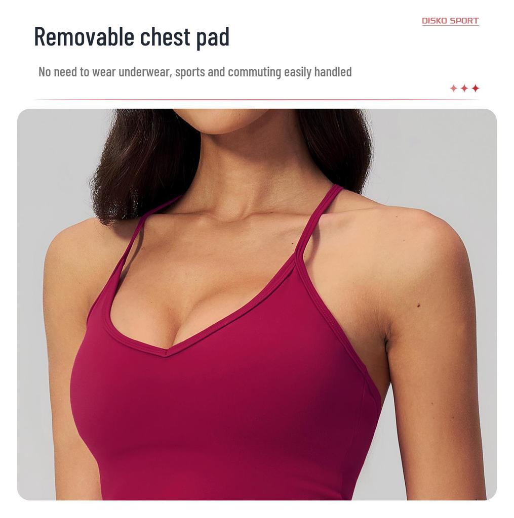 Introducing the Stylish Women's Quick-Dry Yoga Tank Top: Beautiful Design, Perfect for Fitness & Sports.
