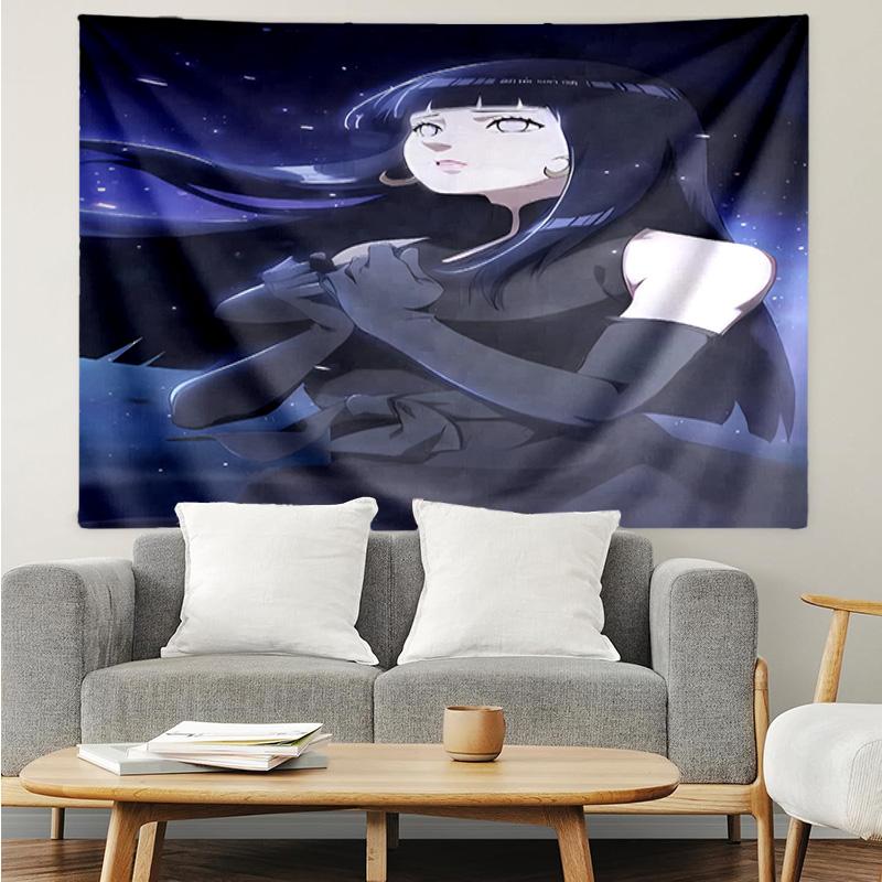 Hinata Hyuga Tapestry for Bedroom Aesthetic Classroom Tapestries Wall Hanging for Living Room Dorm Office,Ideal Creative Gift