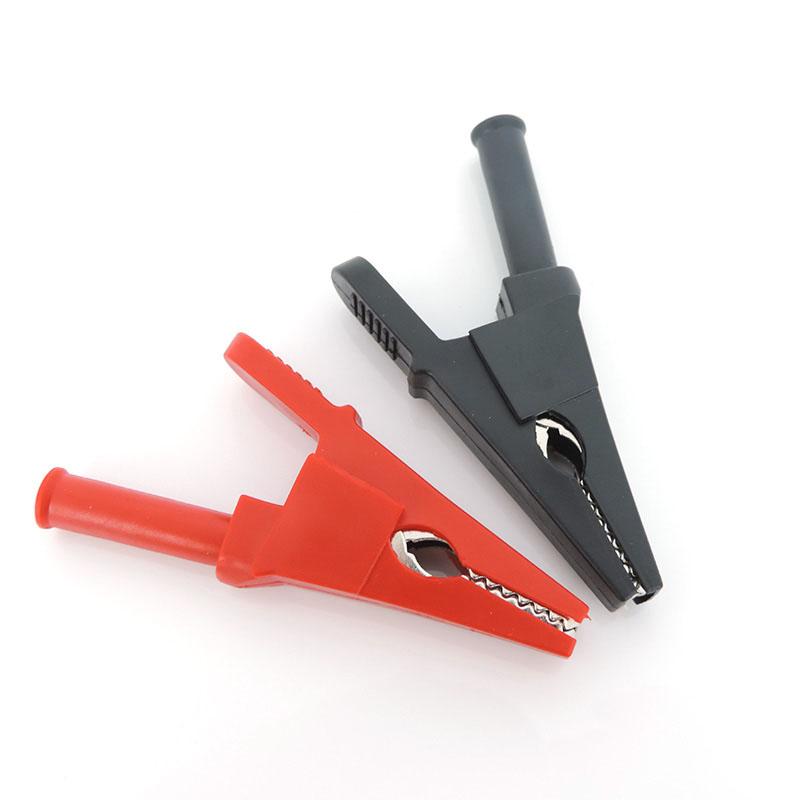 50A 30A Alligator Crocodile Clip Insulated Handle Battery Test Clamp Lead Cable Probe Connector Socket 4mm Banana Plug Electirc