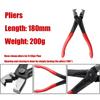 100pcs Single Ear Stepless Hose Clamps Assortment Rings Stainless Steel with Ear clamp plier for Auto/Home Appliance/Pipe