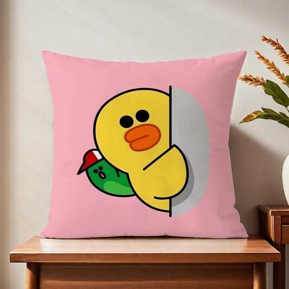 Cute Cartoon Art Duck Cushion Cover For Pillow Printing Sofa Decoration Home Car Room Coffee Shop Office Nordic Simplicity