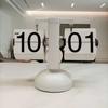 Vintage European Flip Clock Small Balance Automatic Single Leg Table Desk Craft Clock for Home Living Room