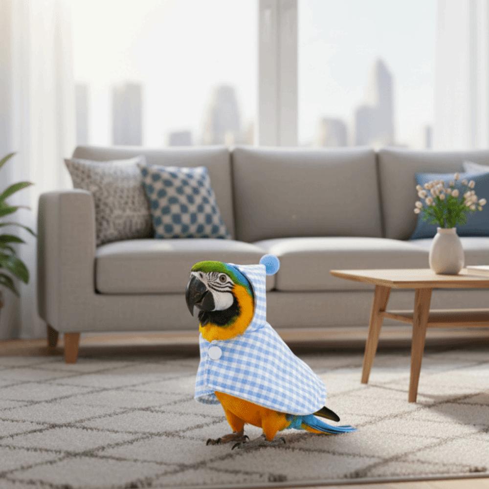 Windproof Pet Parrot Cape Thickened Bird Flight Suit Fashion Bird Jacket Coat Autumn Winter