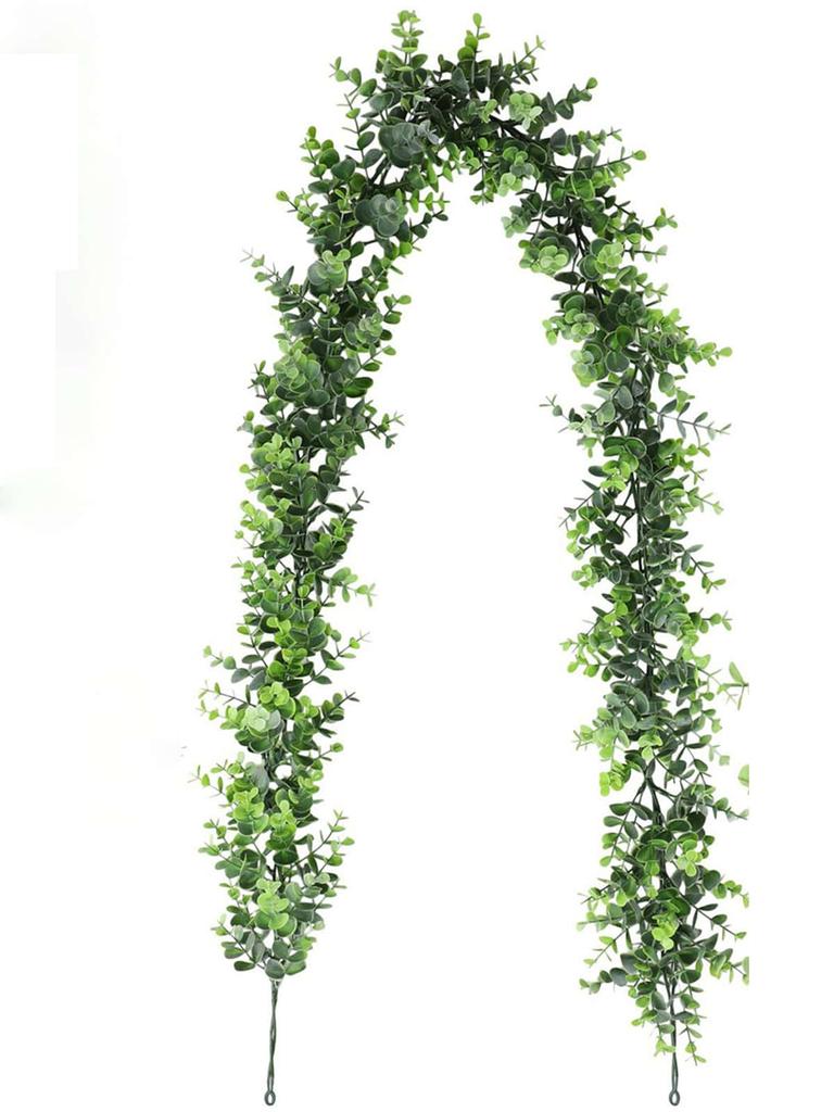 3Pcs 178cm Green Plant Artificial Eucalyptus Plants Rattan Eucalyptus Leaves Rattan for Home Wedding Garden Living Room Decoration