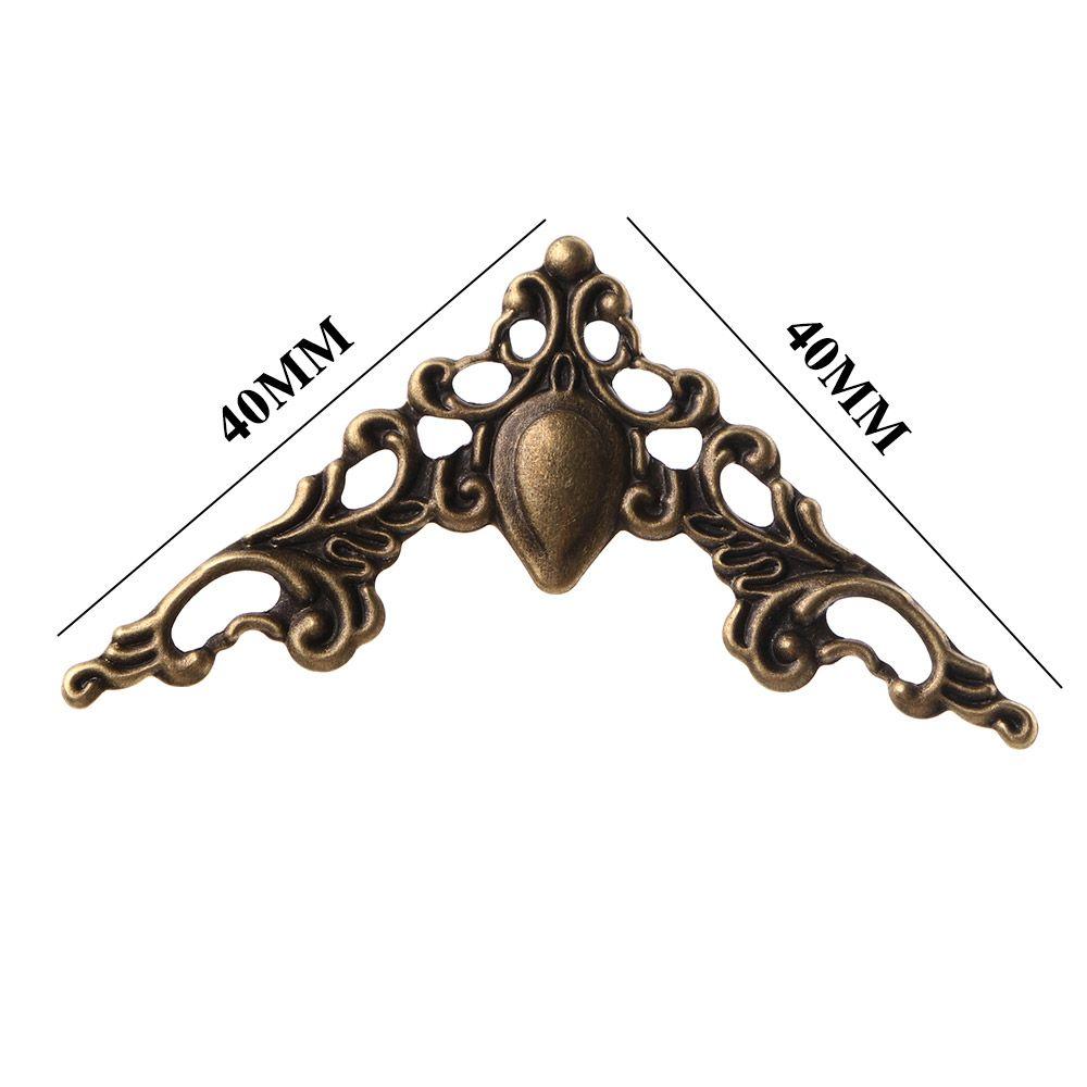 Gold 40mm Decorative Photo Frame Bronze Notebook Cover Corner Bracket for Menus Bracket Decor