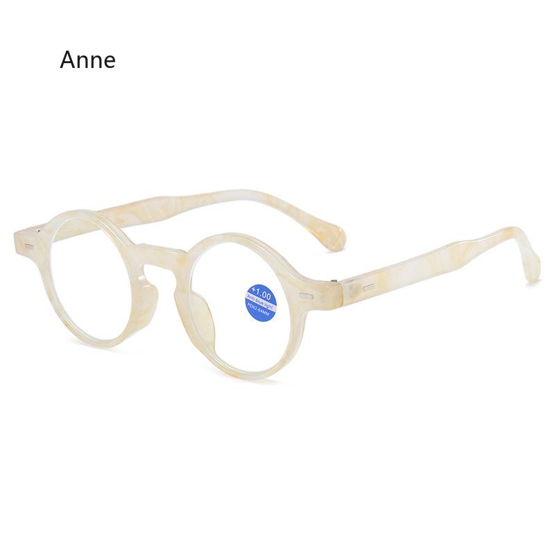 Plastic Reading Glasses Men Women Small Frame Rivet Decoration Eyeglass Frame Oval Shaped Hyperopia Eyewear