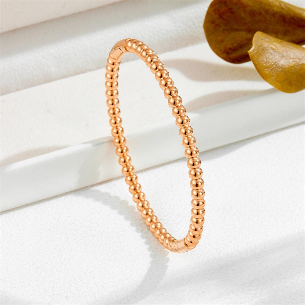 2026 Fashion Bamboo Light Luxury High-end Bracelet Women, Versatile Simple Round Beads Personalized Ins Wind Bracelet