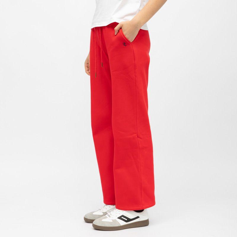 Pantalon de jogging épais rouge jambes larges petra Femme LA PETITE ETOILE