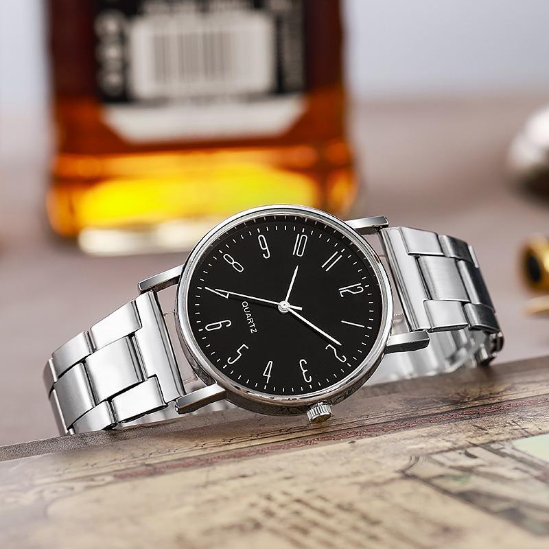 Simple Business Waterproof Luminous Trend Mechanical Quartz Watch Men's Watch Gift Fashion Steel Belt Watch