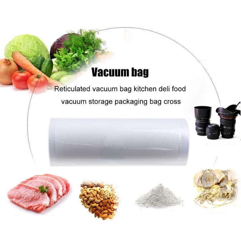 1 Roll Thicker Kitchen Vacuum Sealing Bags Reusable Rolls Fresh-keeping Food Saver Refrigerator Storage Bag Packages for Freezing